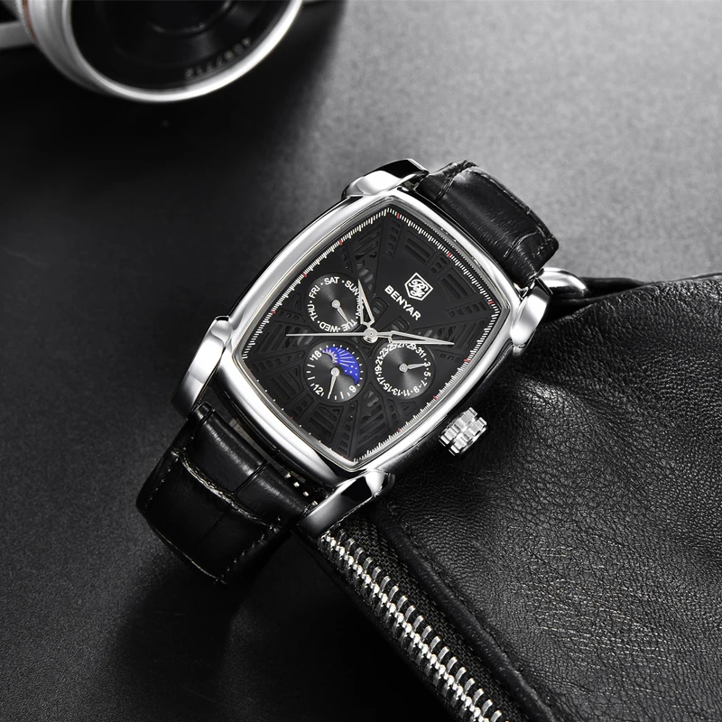 

Sports Military Men Watches 2019 Top Luxury Brand Man Chronograph Quartz-watch Leather Army Male Clock Relogio Masculino
