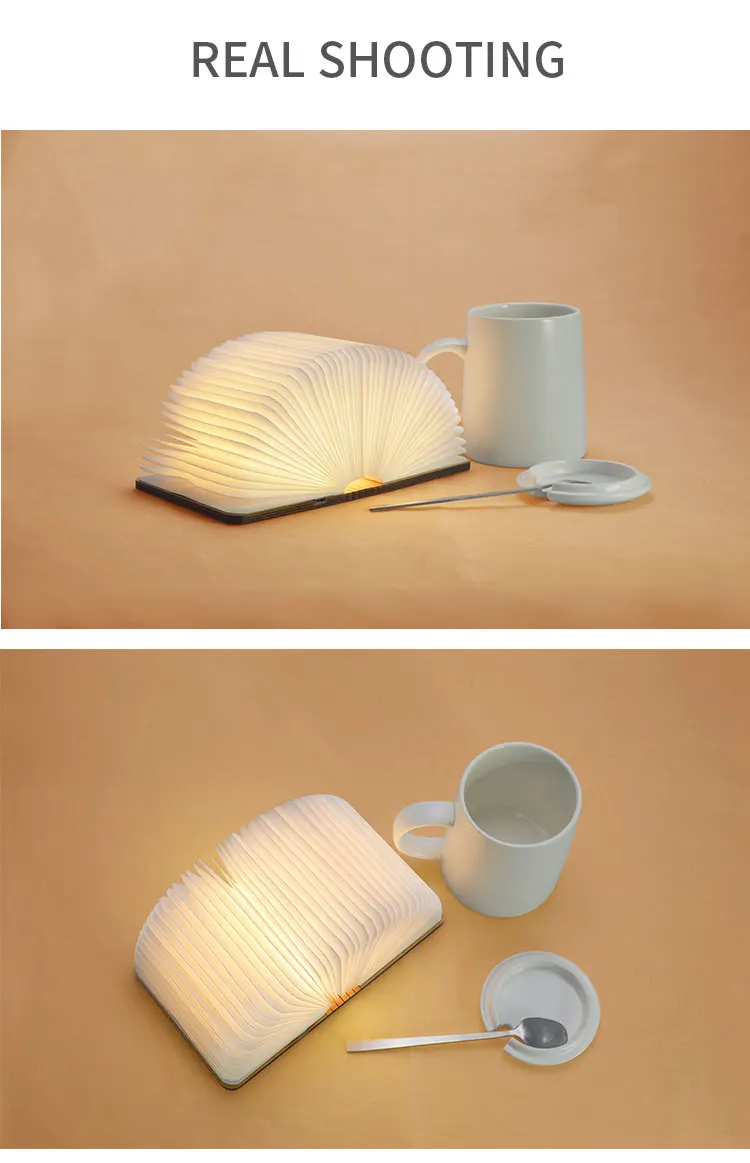 Портативный мини светодиодный книжный светильник s Модный складной деревянный