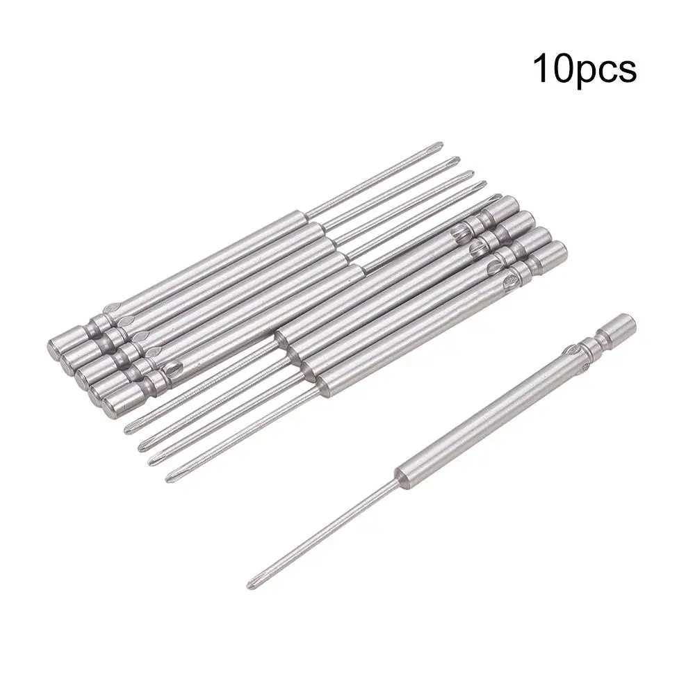 10 шт. отвертка Philips Bits 1.6PH00 2PH0 3PH1 4PH1 4PH2 S2 перекрестная головка 80 мм длина 4 диаметр