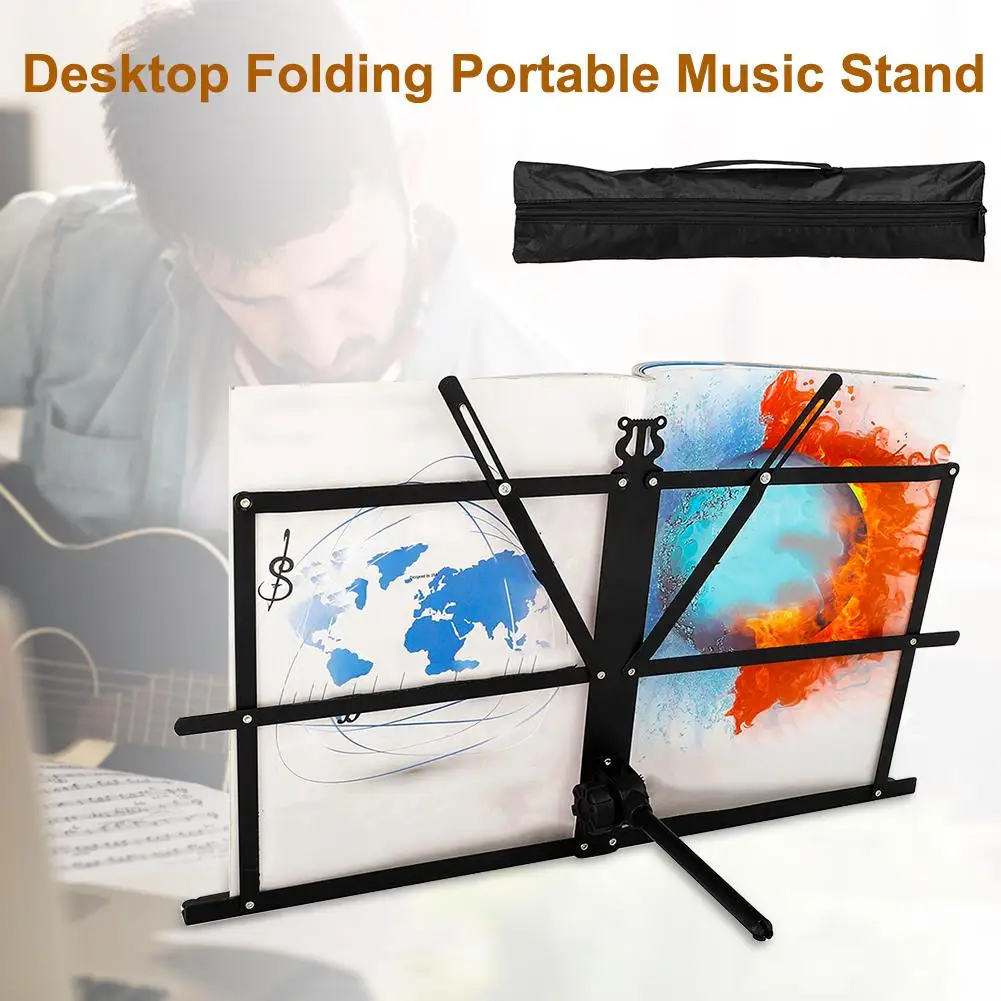 Складная Музыкальная подставка из алюминиевого сплава с регулируемой высотой и