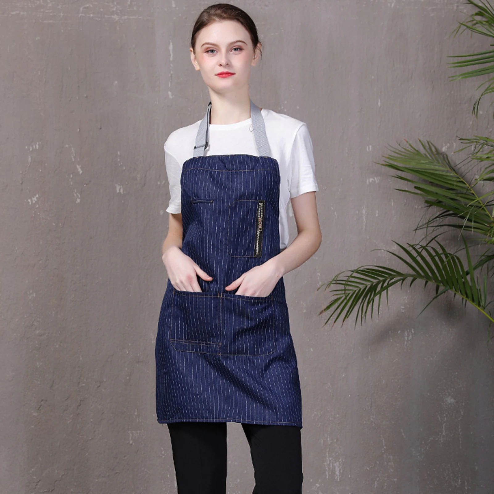 Регулируемый Фартук для шеф повара в полоску унисекс|Фартуки| |