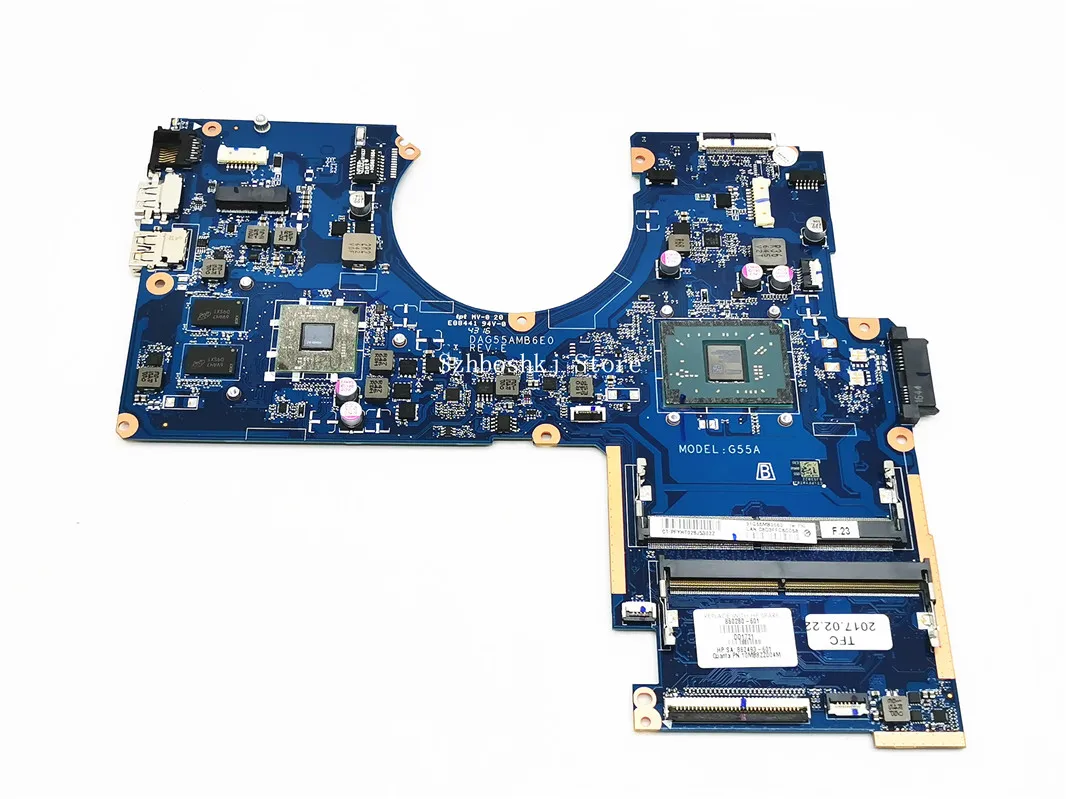 

DAG55AMB6E0 860280-601 For HP PAVILION 15-AW Series Laptop Motherboard W/ R16M M1-70 4GB AMD A9-9410 CPU 860280-001 860280-501