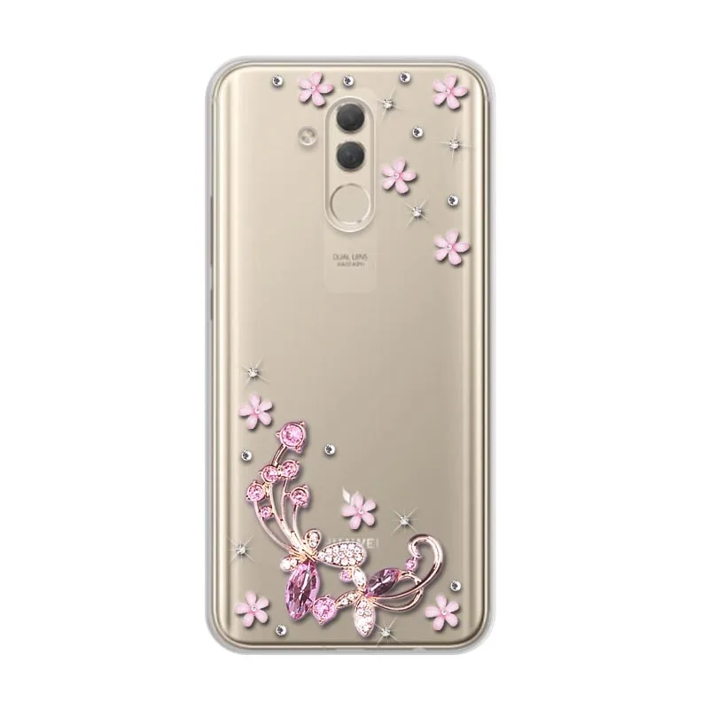 

For Huawei Mate 20 Pro Case Soft Back Silicon Sunflower flower 3d bling Phone Cover Bumper For Mate 20 lite cases Fundas Coque