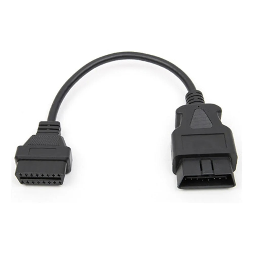 Оптовая продажа 30 см кабель OBD2 16-16 штырьков штекер-гнездо удлинитель