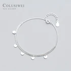 Простой двухслойный браслет COLUSIWEI для женщин из стерлингового серебра 925 пробы, круглый регулируемый браслет, Изящные Ювелирные изделия, дизайн 2020