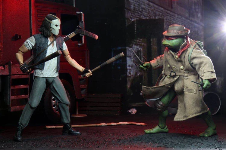 NECA 2 шт. классические подвижные фигурки черепашек Рафаэль против Кейси Джонса |