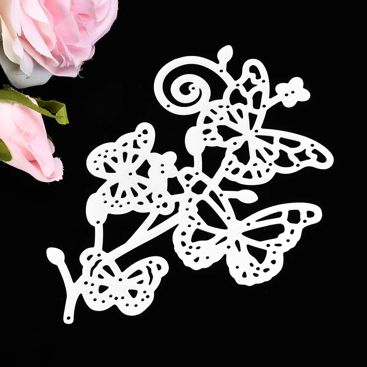 

8*12CM Metal Cutting Dies Stencil Template Butterfly Flower Style for DIY Scrapbook Album Paper Card Craft Decoration Cut Dies