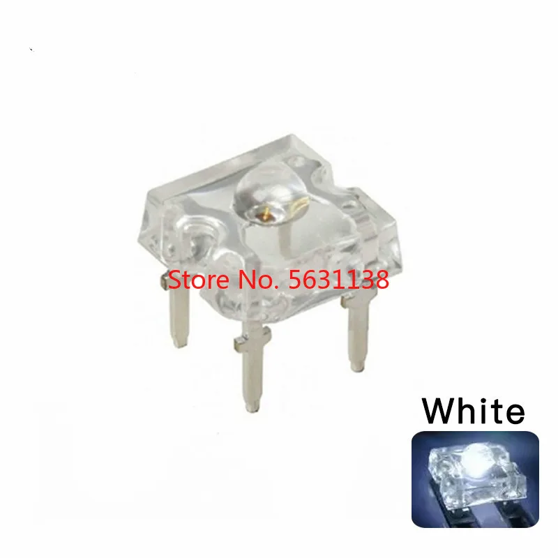 

100pcs F3 3mm Piranha White LED Super Flux 20mA Transparent Ultra Bright Round Head Water Clear Lamp Light Beads chip led power