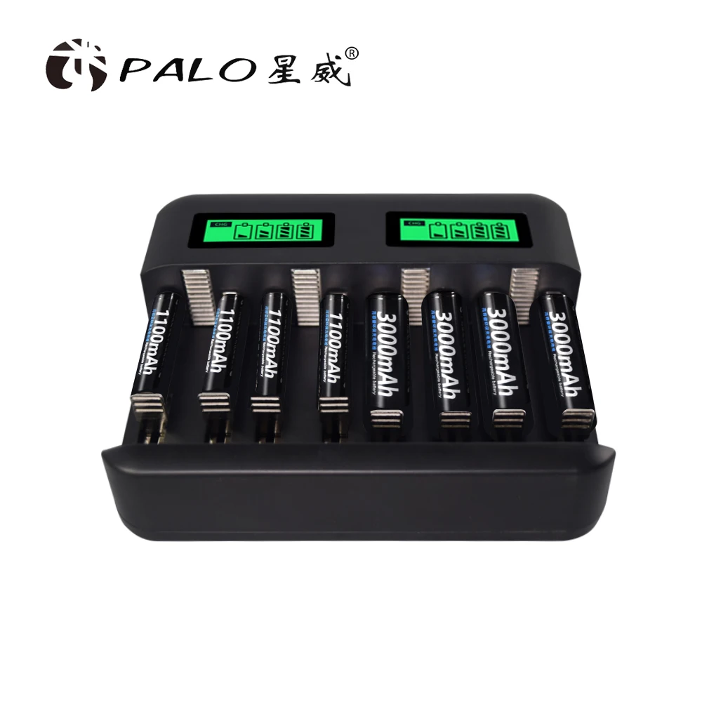 PALO 2 шт 8000mAh Высокая емкость 1,2 V D размер аккумуляторные батареи для фонарика газовая плита радио холодильник+ 2 батареи коробка
