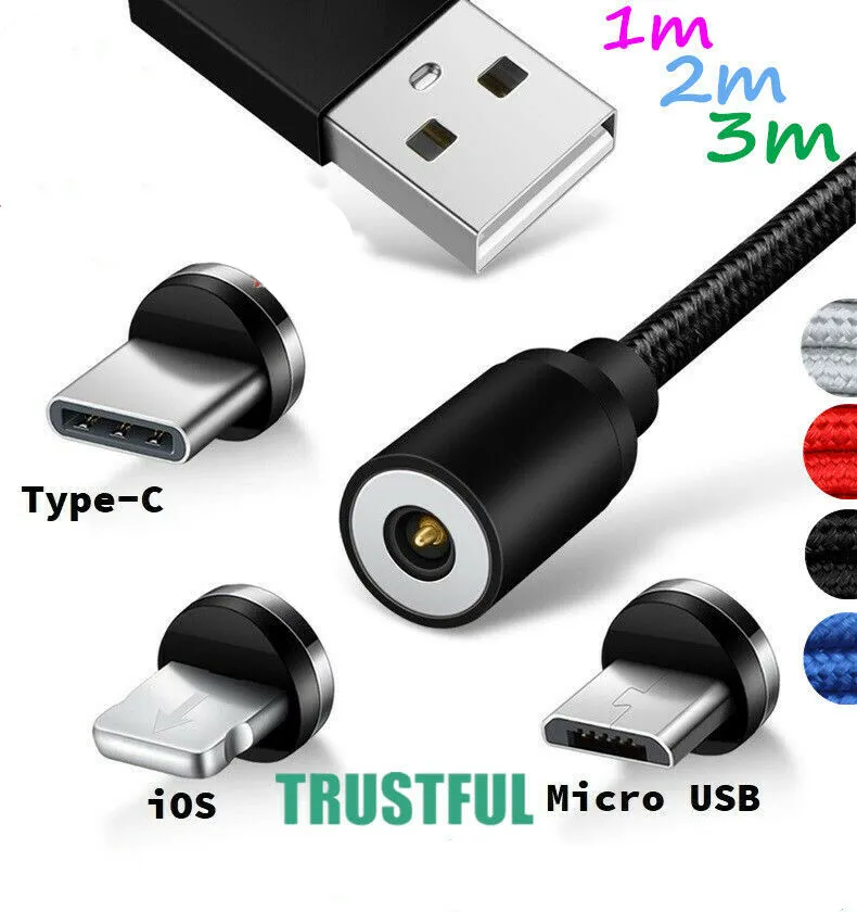 UGI 360 ° зарядный кабель магнитное зарядное устройство Micro USB IOS type C для Samsung Galaxy S6 S7 S8