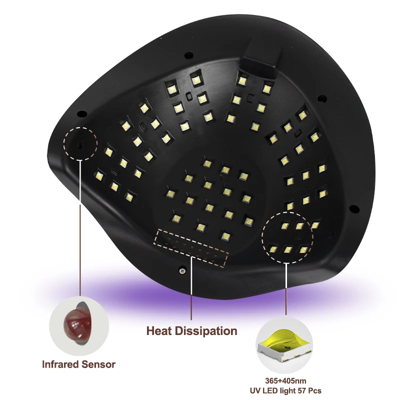 Высокомощная Z7 57LEDS УФ-светодиодная лампа для ногтей Профессиональная