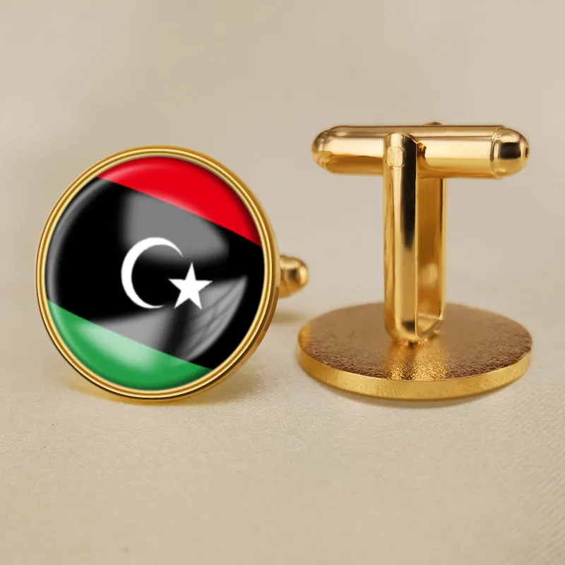 

Coat of Arms of Libya Libyans Map Flag National Emblem Cufflinks