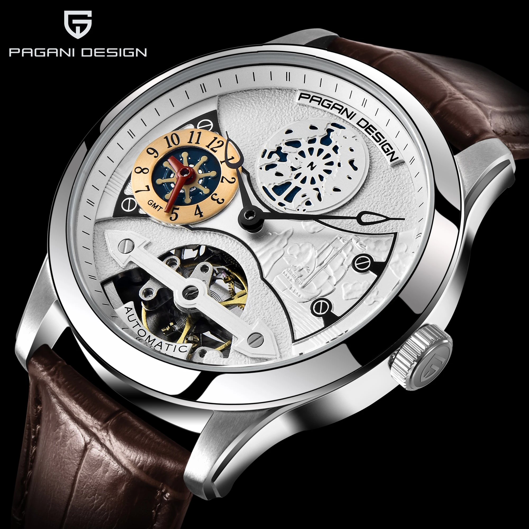 

PAGANI DESIGN New Sapphire Glass Men Watch Stainless Steel Waterproof Mechanical Watch Luxury Automatic Watch Relogio Masculino