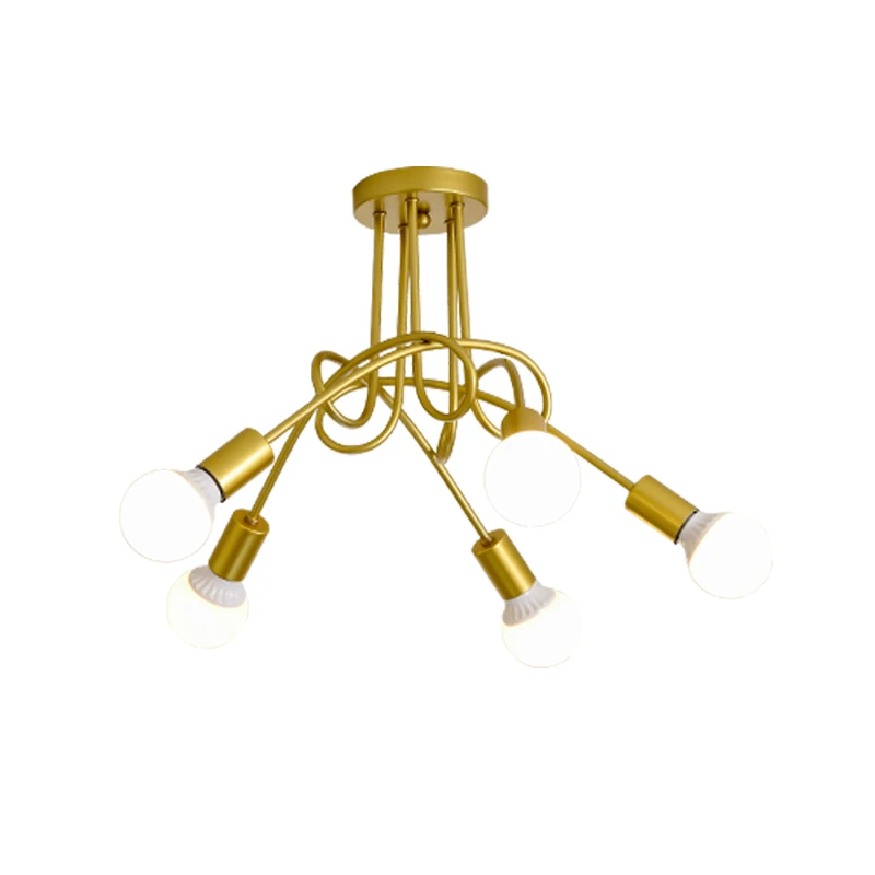 

Modern Kids Ceiling Lights for Bedroom Living Room Indoor Home Lighting American wrought iron LED Ceiling Lamps Gold/black