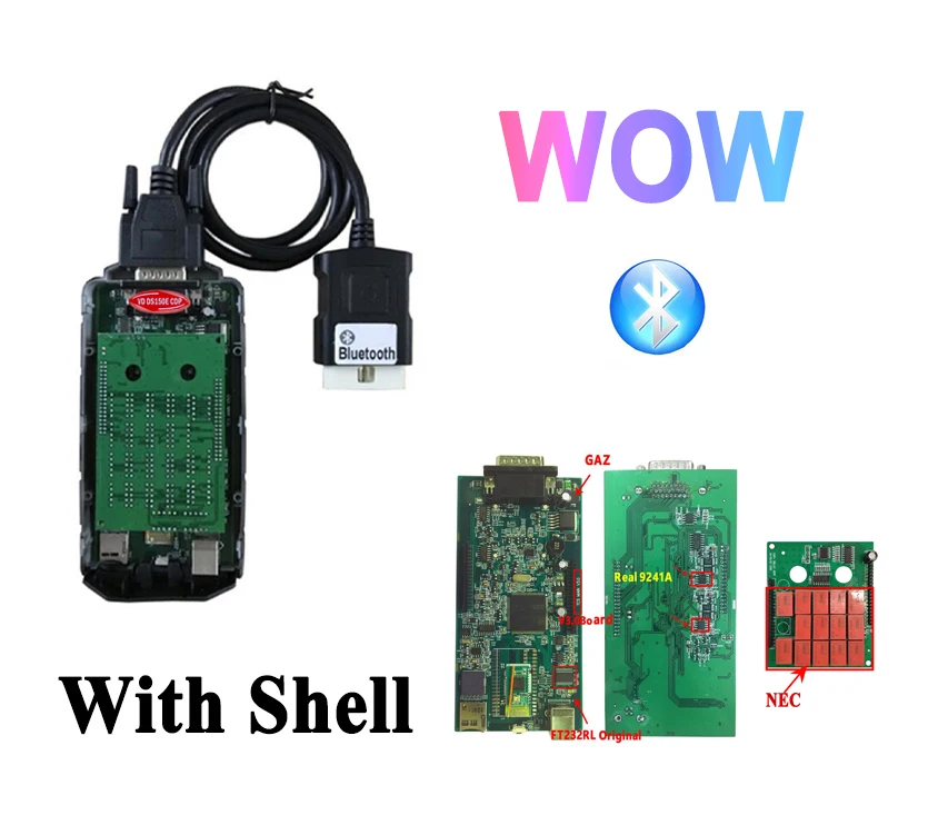 2021 WOW CDP с Bluetooth V5.008.R2/5 0012 2017 генератор ключей VD DS150E для автомобилей и грузовиков OBD2
