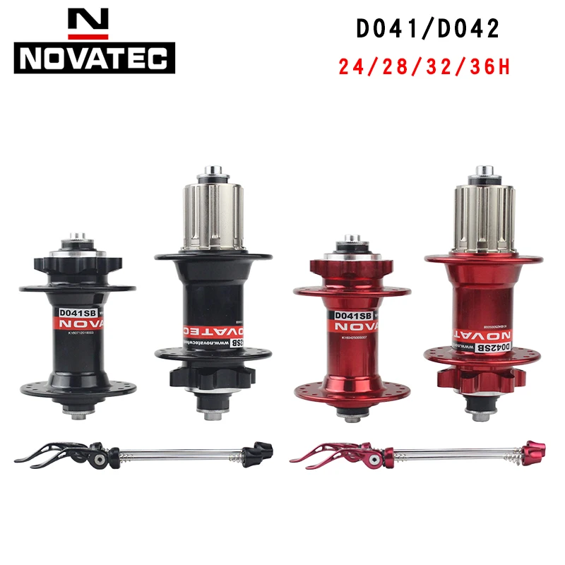 Велосипедные втулки Novatec D041/D042SB для горного велосипеда дисковый тормоз 24 28 32 36
