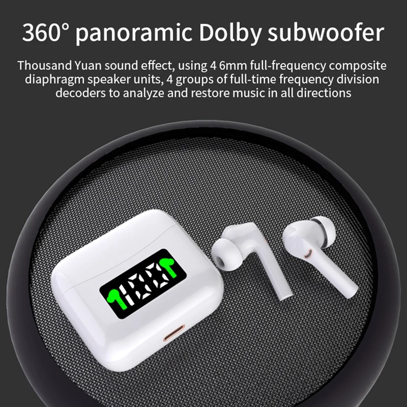 

Bluetooth Headphones Bluetooth 5.2 Earphone TWS HIFI Mini In-Ear Sports Running Headset for Xiaomi IOS/Android