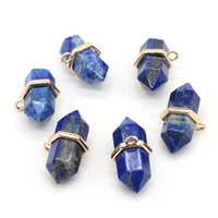 natural lapis lazuli pendant charms natural agates stone pendant for women diy jewelry necklace best birthday gift 20x35mm