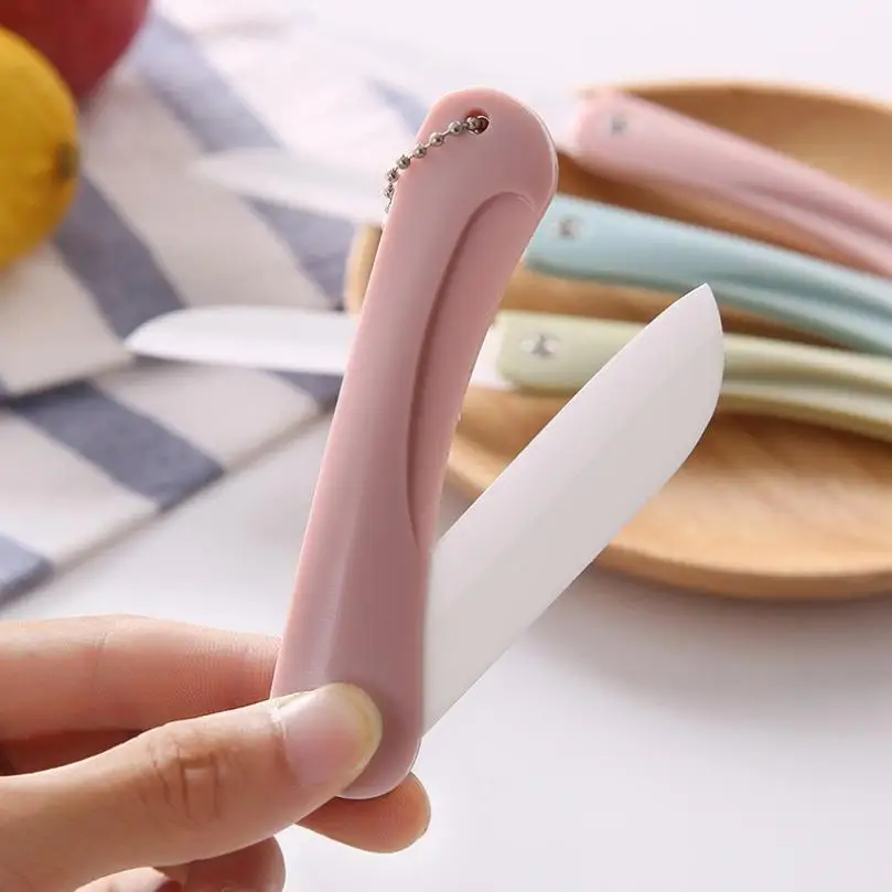 

Fruit Knife Ceramic Knife Melon Knife Folding Pocket Knife Portable Mini Household Peeling Knife Complementary Food Knife Set