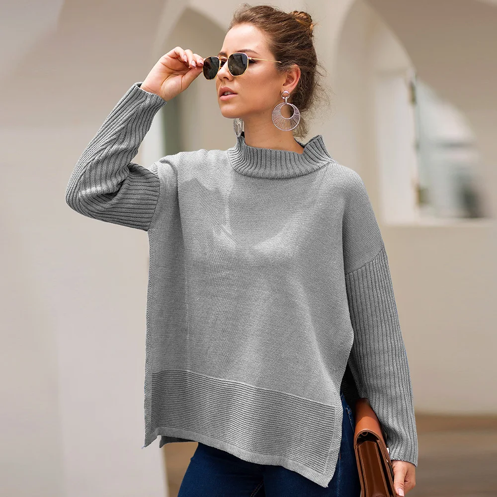 Winter Clothes Sweater Women Turtleneck Black Female Casual Loose Long Sleeve Warm Jumper 2019 Knitting Pullover | Женская одежда
