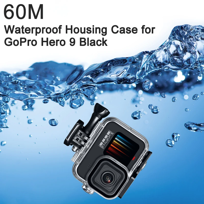 Черный чехол для GoPro Hero 10 9 водонепроницаемый корпус 60 м защитный подводной съемки