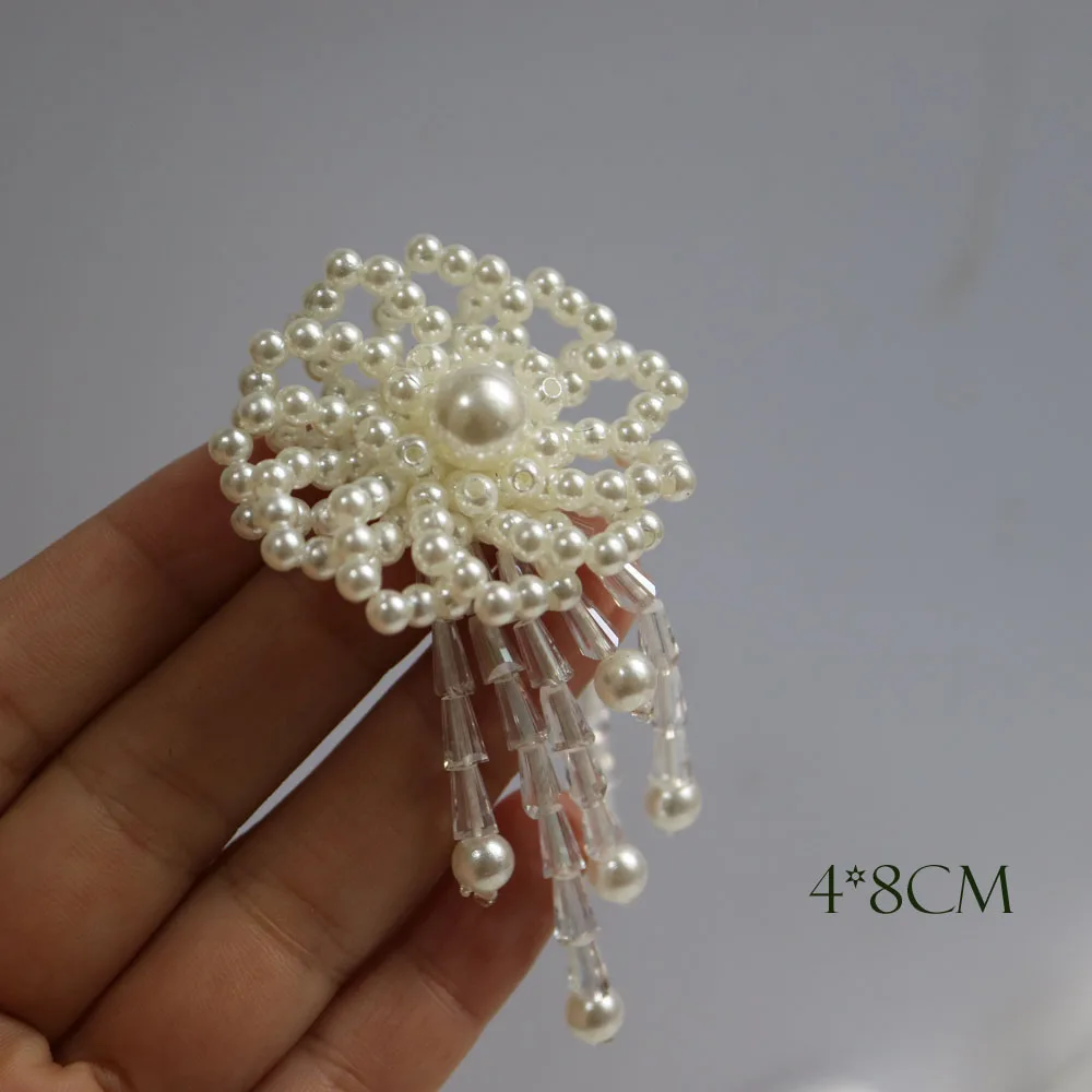 1 шт. круглая кисточка жемчужные бусины нашивки для одежды Пришивные блестки