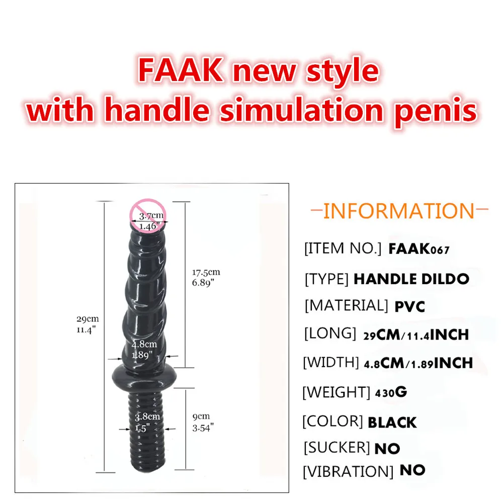 FAAK винтовая ручка фаллоимитатор искусственный пенис интимные игрушки для женщин
