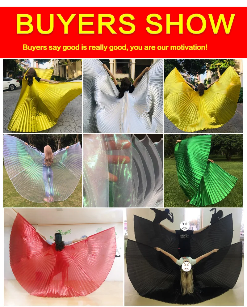 

11 Colors Belly Dance Wings Isis Wings Bollywood Oriental Egypt Egyptian Wings Costume With Sticks Bag For Kids Children Women