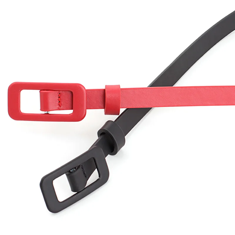 Ремень из искусственной кожи Женский Тонкий Модный Узкий Пояс карамельных