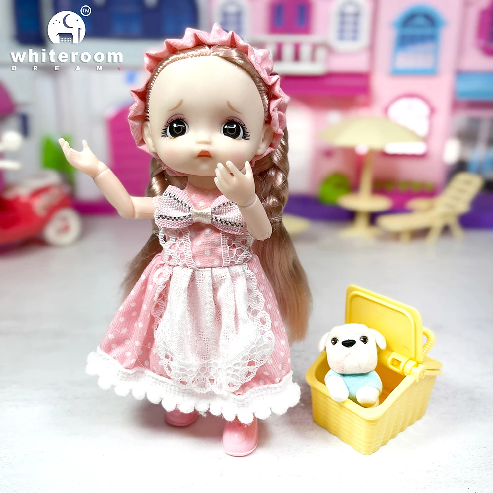 

Bjd 1/12 кукла для детей, игрушки для девочек, 16 см тело без одежды, мини аксессуары, смайлик, подарок на день рождения, Рождество