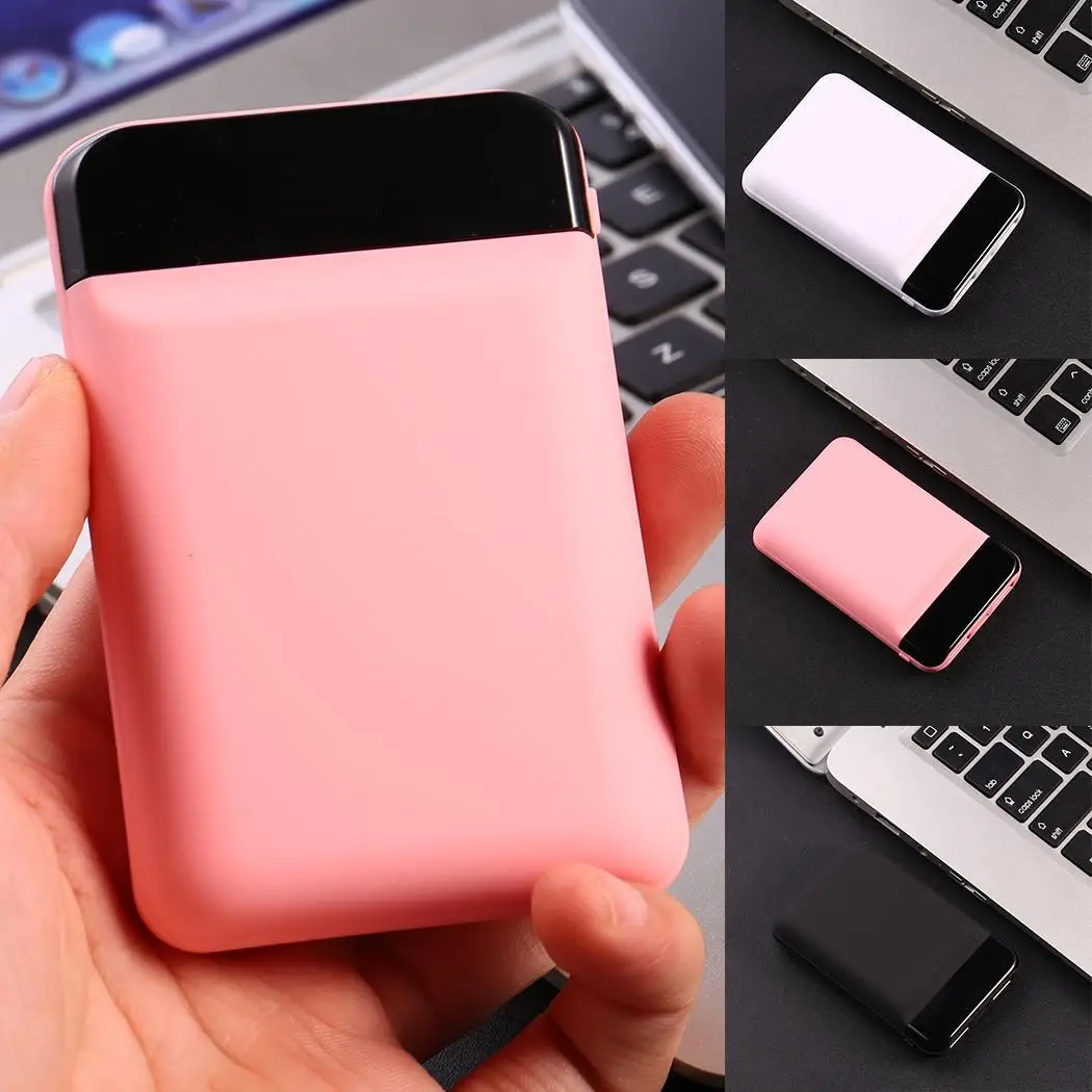 10000mAh Портативный USB внешний аккумулятор зарядное устройство power bank белый розовый