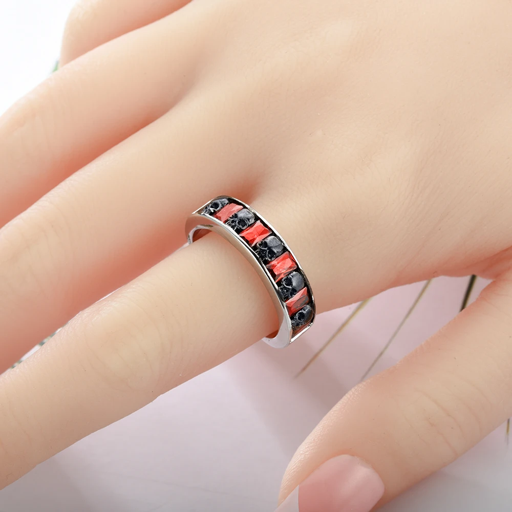 Новинка 2020 украшения в стиле панк Череп рубины роды Рождественская вечеринка