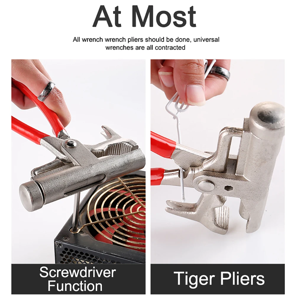 

10 in1 Universal Multi-functional Hammer Screwdriver Nail Gun Pipe Pliers Wrench Electrical Instrument for Household Screwdriver