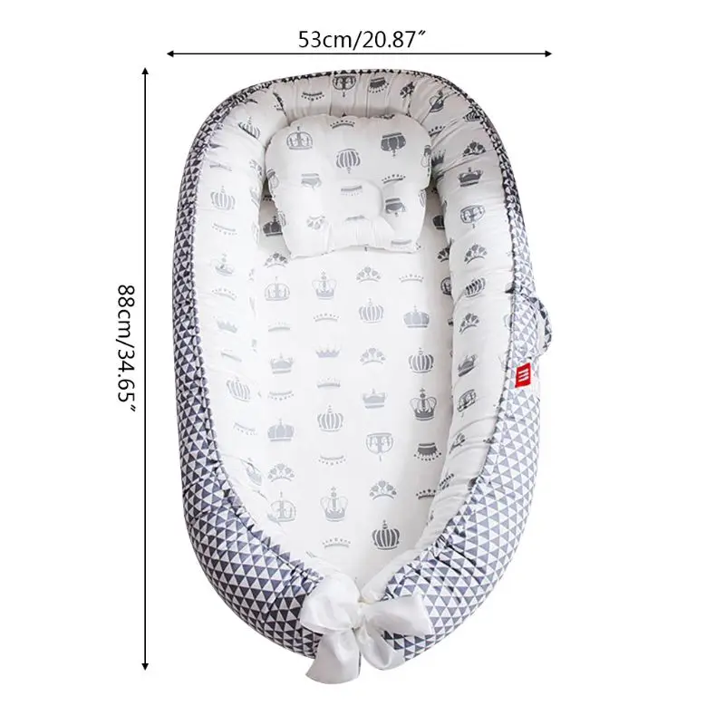 Детская Двусторонняя кровать для путешествий новорожденных мягкая детская