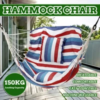 portable hammock chair hanging rope chair swing chair seat with 2 pillows for garden indoor outdoor hanging chair hammock swings