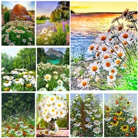 5d diy diamond painting small daisy cross stitch kits full square round embroidery mosaic kit flower home decoration craft