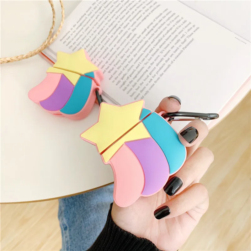 3D милый чехол для наушников Airpods мягкий силиконовый куриное яйцо защитный Apple 1 2
