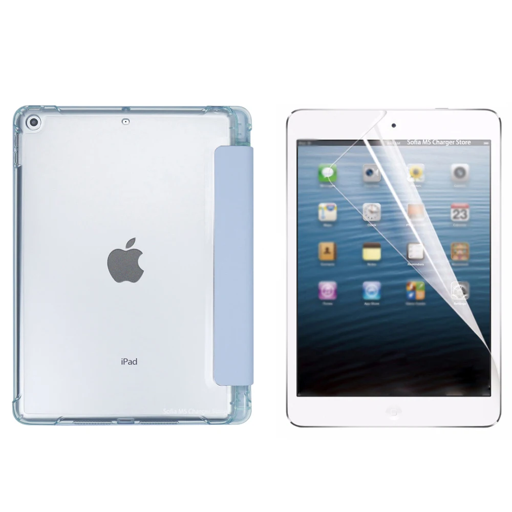 

Чехол с держателем для карандаша для iPad 10,2 8-го поколения, чехол 2020 Air 4 10,9, Чехол для iPad 9,7 6-го поколения с пленкой для экрана Pro 11 дюймов