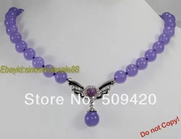 Free Shipping Wholesale&gt&gt&gtFashion Purple Jade Pendant Necklace | Украшения и аксессуары
