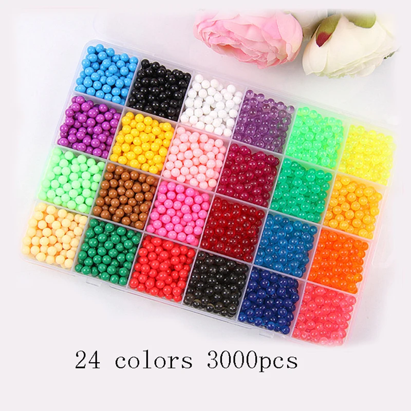 24 цвета 6000 шт. пополнения бусины головоломки с украшением в виде кристаллов DIY