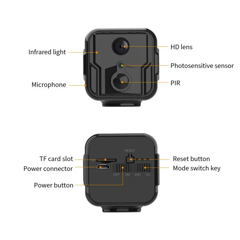 T9 1080P Mini IP WIFI Camera Camcorder Wireless Home Security DVR Night 3D VR Card Voice Calls Camara Monitor | Электроника