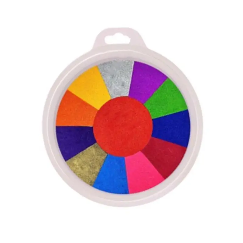 

24cm Funny 24 Colors Ink Pad Stamp DIY Finger Painting Craft Cardmaking For Kids Montessori Drawing 0-12 Months Baby Toy