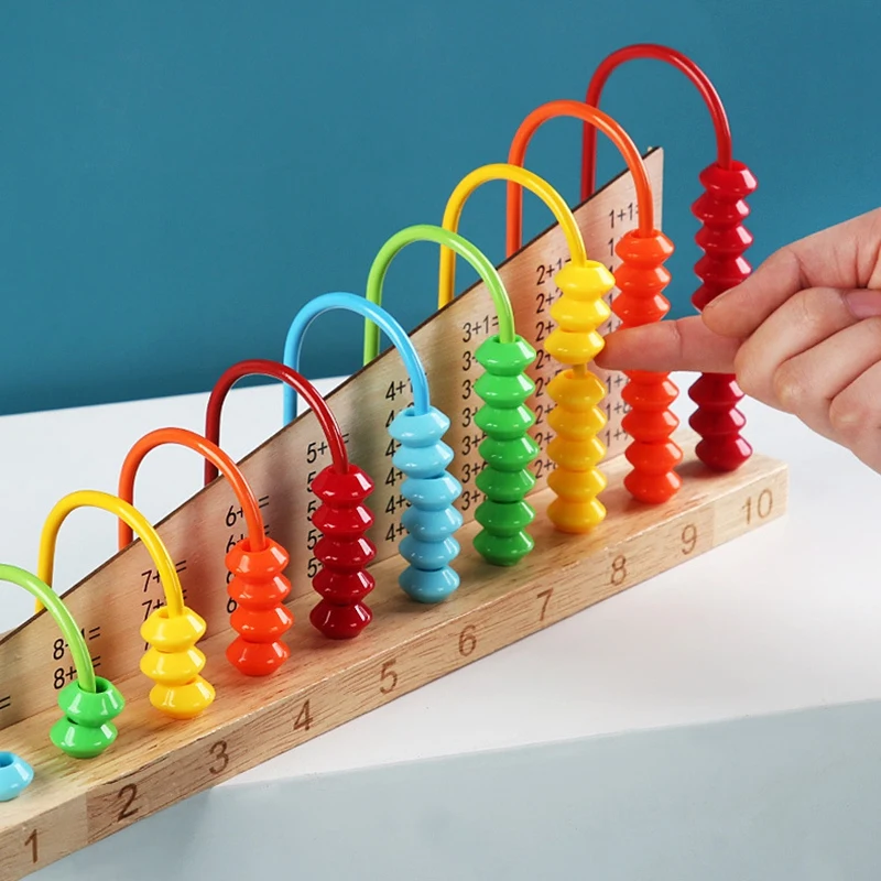 

Kids Wooden Toys Child Abacus Counting Beads Maths Learning Educational Toy Add & Subtract Abacus Toy, Multicolor