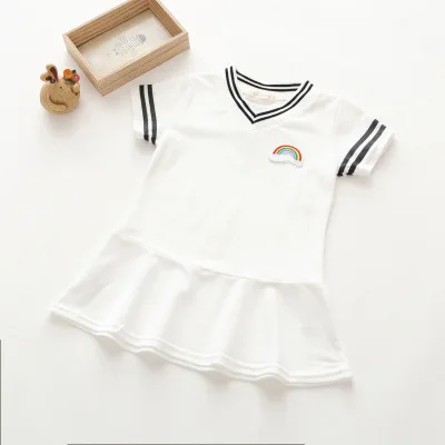 Z04-White Летнее платье для девочек; Новинка года; детская одежда; Детские платья для девочек; платье без рукавов; детское платье принцессы средней длины - Цвет: Z04-White