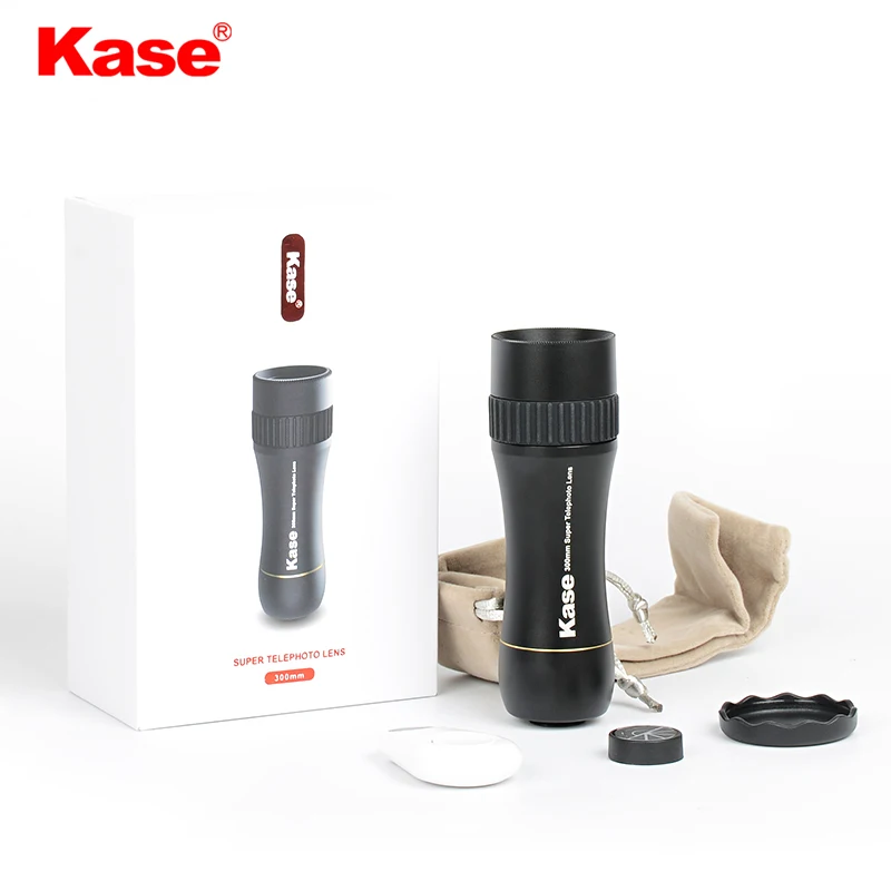 

Kase 300mm Super Telephoto Mobile Phone Lens With Special solid wood Phone Case