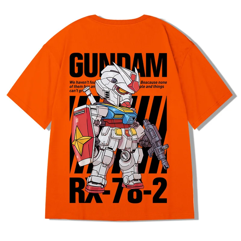 

Harajuku anime T-shirt men's oversized cotton men's short sleeve T-shirt loose top plus size round neck T-shirt hip-hop street w