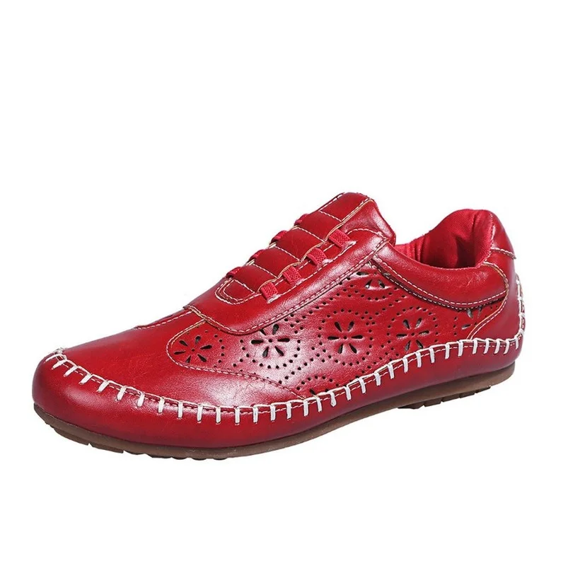 

COSTARIC Round Toe Pea Sneakers Women Hollow Soft Sole Woman Flats Casual Women's Shoes Spring Breathable Woman Vulcanize Shoes