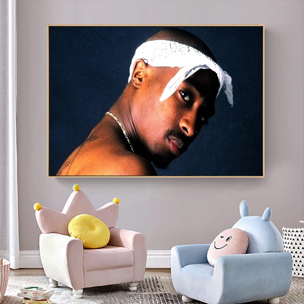 Холст постер из шелковой ткани tupac Топ Декор 2pac комната #200615 | Дом и сад