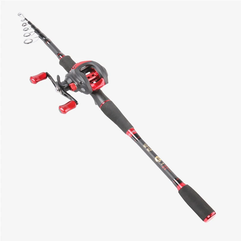 

Telescopic Fishing Rod Pole or 7.2:1 Full Metal Baitcasting Reel Fishing Rods/Reels Set Fishing Wheel Fishing Rod Tackle