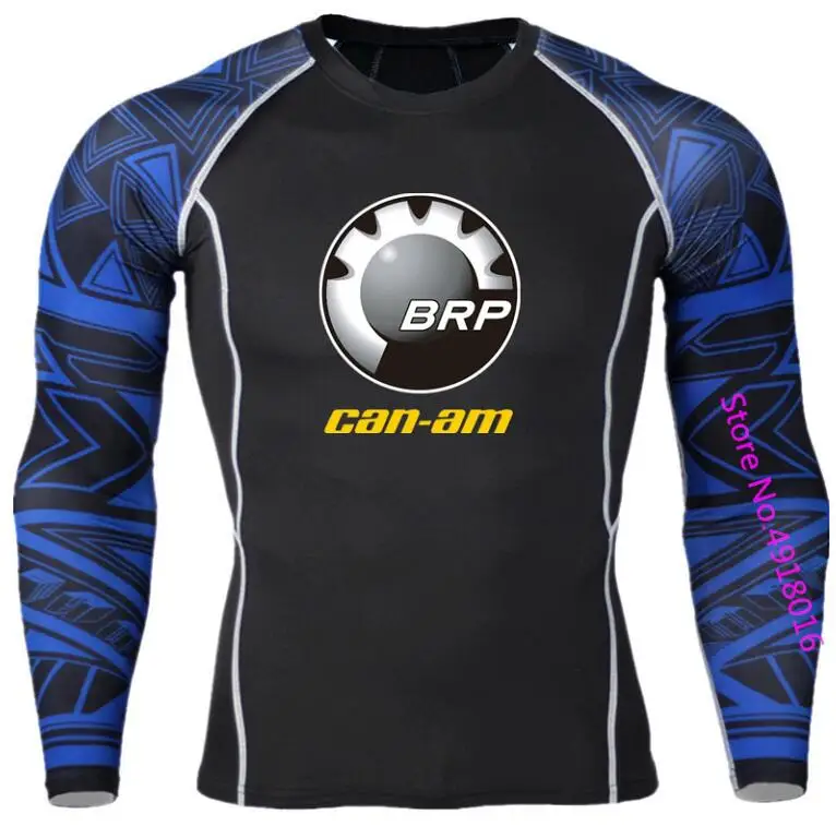 Мужская компрессионная футболка BRP can am team с длинными рукавами одежда для фитнеса